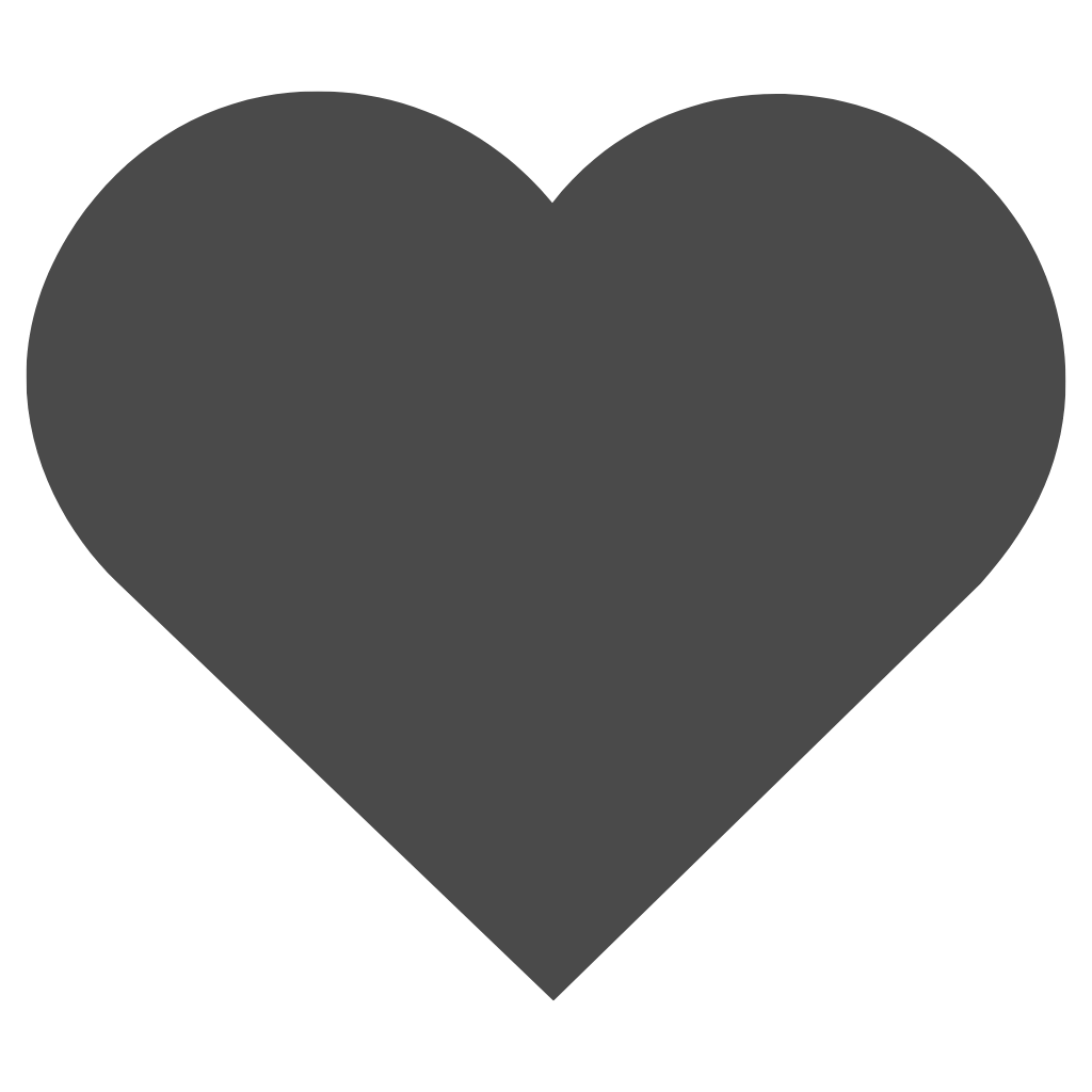 heart icon in grey